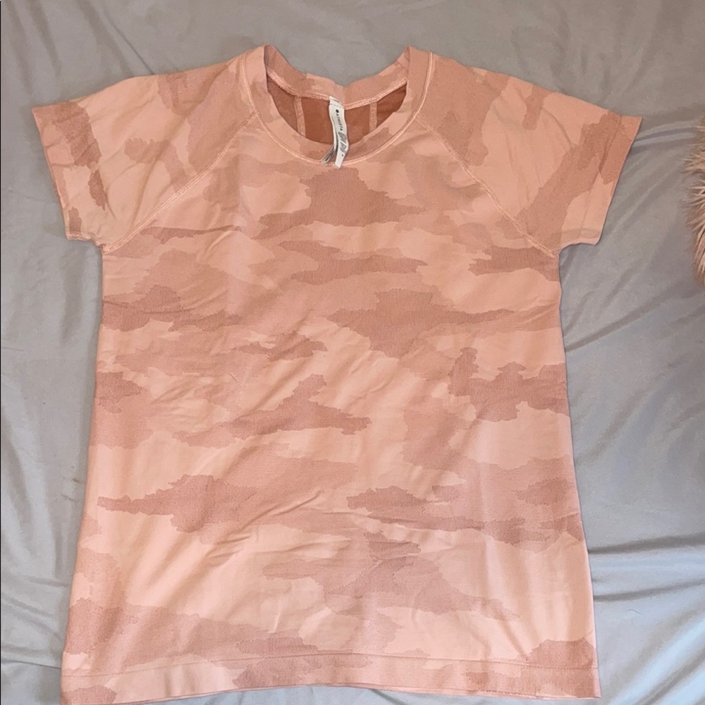 Athleta Pink Camouflage T-Shirt